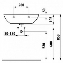 Раковина Laufen Pro 8.1095.3.000.104.1, 65*50 см
