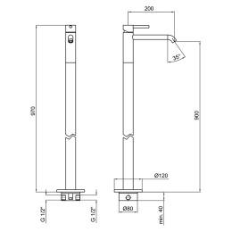 Фото Смеситель для раковины Webert Elio EL832101015