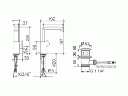 Фото Смеситель для раковины Keuco Edition 300 53002010000, хром