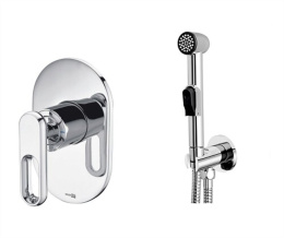 Фото Комплект для биде скрытого монтажа WasserKRAFT A111856 шланг 100 см, хром