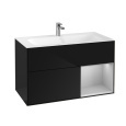Villeroy Boch Finion G040GJPH Тумба под раковину 996х498 мм (light grey matt/glossy black)