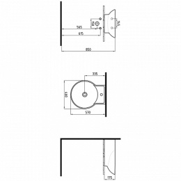 Раковина Bien Harmony HRLG04601FD1W3000