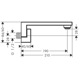 Axor Edge 46411300 Излив на ванну, 190мм,  алмазн. огранка, цвет: полир. красное золото
