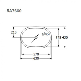 Раковина встраиваемая снизу Villeroy & Boch Architectura 5A766001 (57х37,5 см)