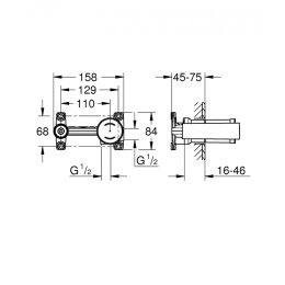 Скрытая часть смеситель Grohe Grohe 23571000 для раковины