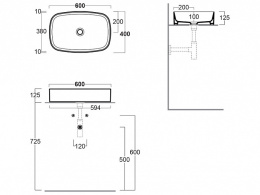 Раковина 40 см Simas FOLIO (FO 03 bia) белый