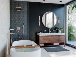 Смеситель для ванны и душа Hansgrohe Metropol (32532140) шлифлванная бронза