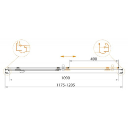 Душевая дверь Cezares GIUBILEO-BF-1-120-CP-G
