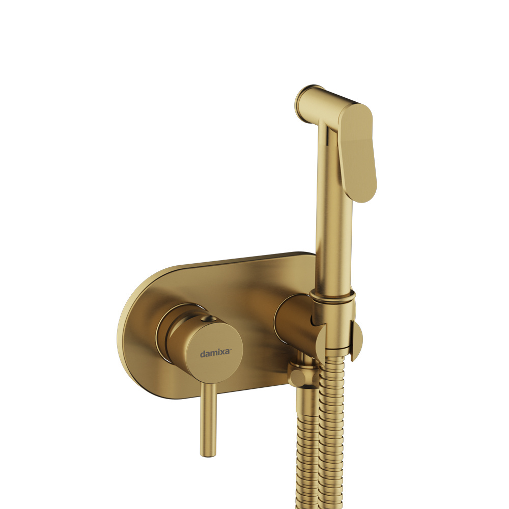 RedBlu by Damixa 214000000 Option, смеситель монтируемый в стену, с гиг.душем, бронза