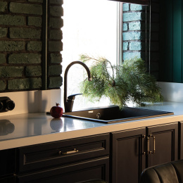 Фото Смеситель для кухни Paini Sicily 6344570PNLMKM черный