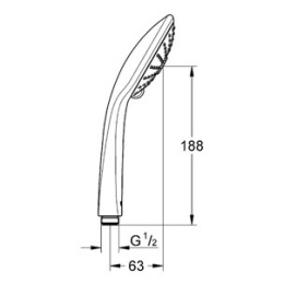 Grohe Euphoria 27221000 Душ ручной 3 вида струи
