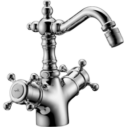 HUBER Victorian Смеситель термостатический двухвентильный для биде на 1 отверстие с донным клапаном 