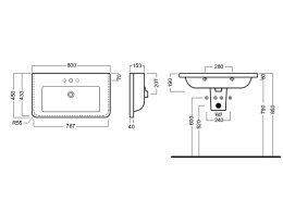Раковина подвесная Hatria Erika Pro (YXGM01) белый
