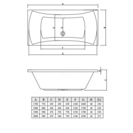 Акриловая ванна 190x90 C-Bath (CBQ004003)