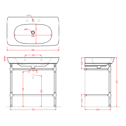 Фото Металическая структура для раковины ArtCeram Civitas (CIA005 73) золото