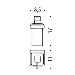 Colombo Lulu B9365.HPS Колба для дозатора, золото/стекло