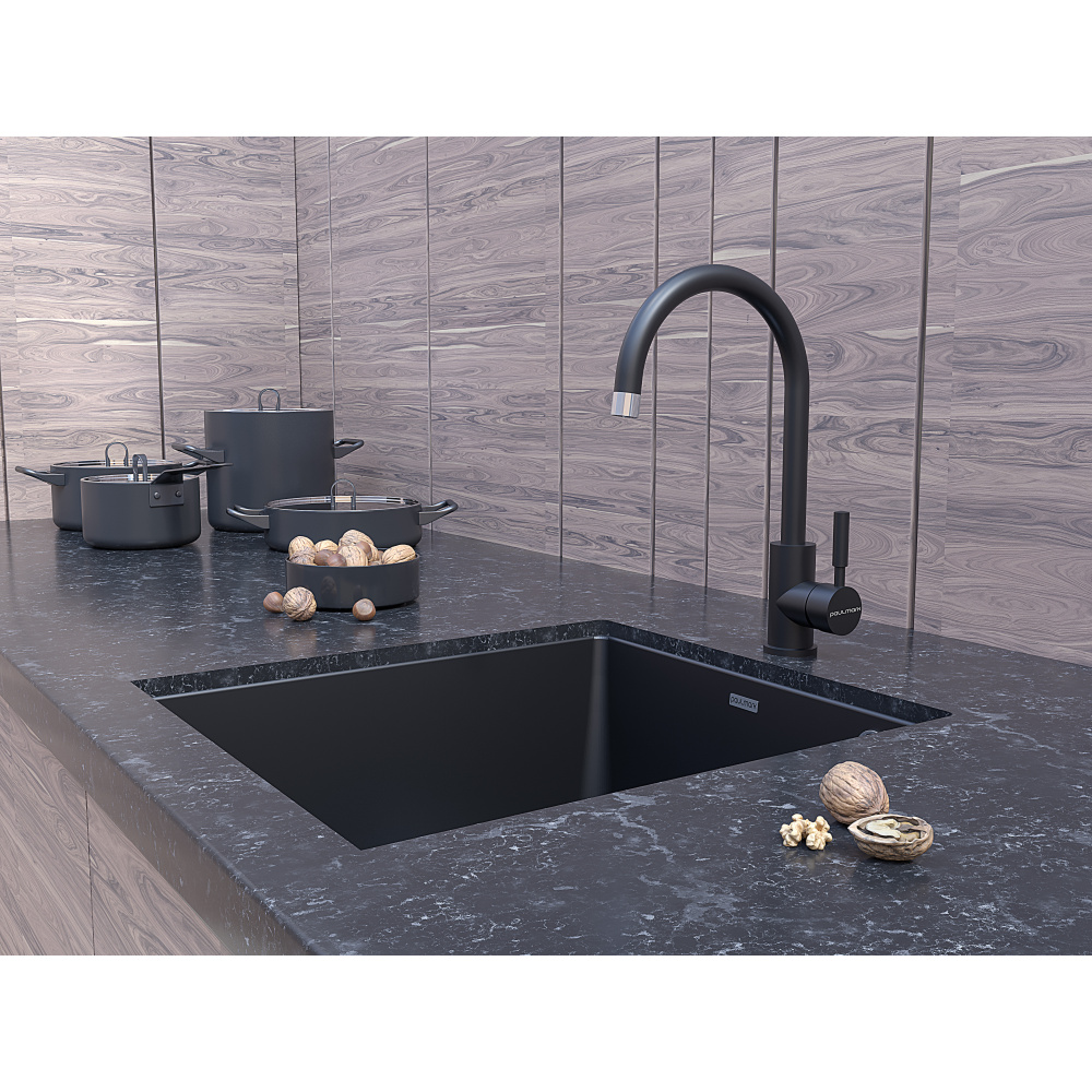 Смеситель для кухни Paulmark Holstein (Ho212063-401) антрацит