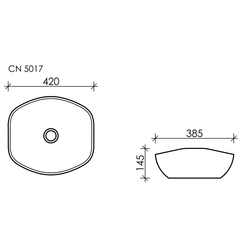 Накладная раковина Ceramica Nova ELEMENT CN5017