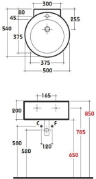 Фото Универсальная раковина Globo (SAT50.BI)