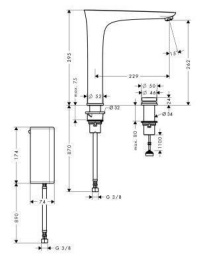 Смеситель для кухни 15805000 Hansgrohe PuraVida, электронный