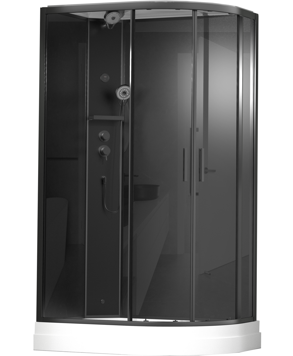 Фото Душевая кабина 120x80x222 Timo (ILMA-902 L B) Без гидромассажа, акрил, Поддон низкий