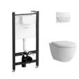 Система инсталляции Laufen Pro (Z.RU93.0.771.6) белый, в комплекте с подвесным унитазом и клавишей