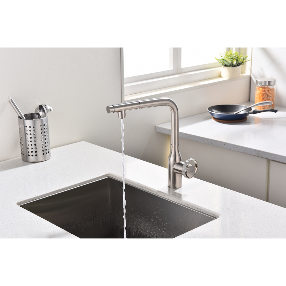 Смеситель для кухни Paulmark Urban (Ur213104-NI) никель