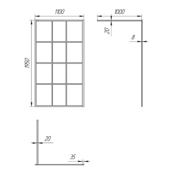 Фото Душевая перегородка 110x195 Paini PAINI-WalkIN110G