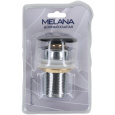 MELANA Донный клапан без перелива (черный) MLN-330300B в блистере