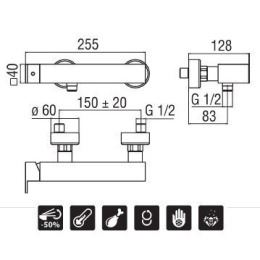 NOBILI Ray RY00130CR Смеситель для душа (хром)