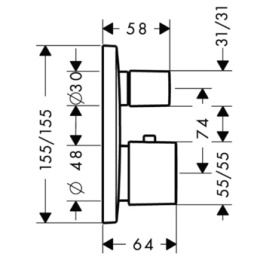 Фото Смеситель для душа Hansgrohe PuraVida (15775400) хром