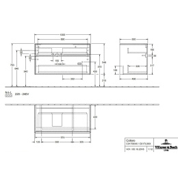 Villeroy Boch Collaro C017L0FP Тумба под раковину 1000х500 мм (Glossy Grey)