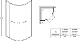 Душевой уголок Jacob Delafon Serenity, 80 х 80 х 190 см, стекло прозрачное