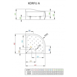 Акриловый поддон для душа Radaway Korfu A 80x80x48 белый 4S88400-03