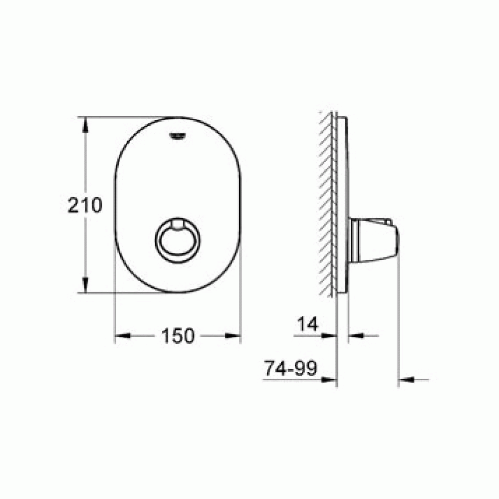 Встроенный гигиенический душ Гигиенический душ с термостатом Grohe Grohtherm 3000 встраиваемый 19356263