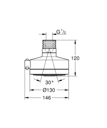 Grohe Relexa 27530000 Душ верхний, 4 вида струи