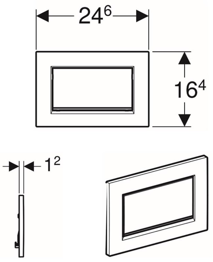 Фото Кнопка смыва Geberit Sigma 30 (115.893.14.1) черный