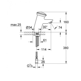 Grohe Contromix 36109000 Смеситель для раковины, нажимной