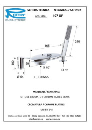 Фото Смеситель Remer для ванны RR I07UF набортный каскад