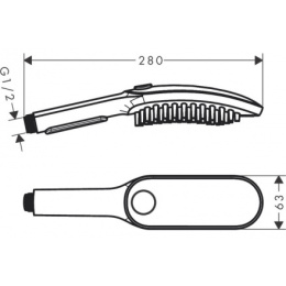 Ручной душ Hansgrohe DogShower (26640700) белый матовый