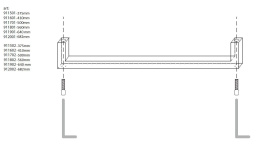 Фото Kerasan Cento 912001 Полотенцедержатель под раковину 68 см