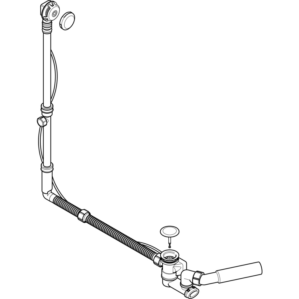 Geberit Uniflex 150.525.21.1 Сифон для ванны удлиненный