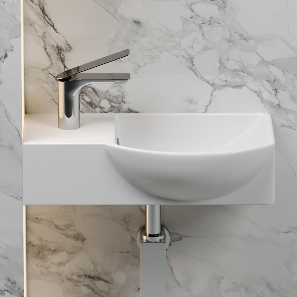 Подвесная раковина Ceramicanova Element CN6039R прямоугольная 40 см. правая