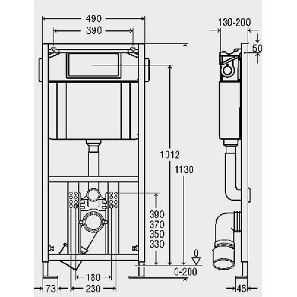 Инсталляция Viega Eco-WC 606688 для подвесного унитаза