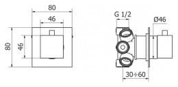 Переключатель потоков Cezares Articoli Vari CZR-DEV5-01-Cr