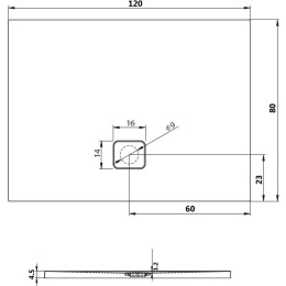Душевой поддон Riho Basel 406 120x80 черный матовый, накладка хром DC161700000000S