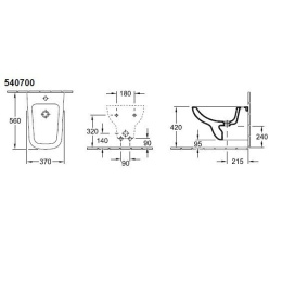 Villeroy&Boch Joyce 540700R1 Биде подвесное (альпийский белый)