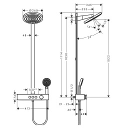Фото Душевая система Hansgrohe (24240700) белый, матовый