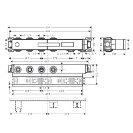 Модуль термостата 18310180 Hansgrohe Axor