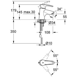 Смеситель Grohe Eurostyle New 33559 001 для раковины